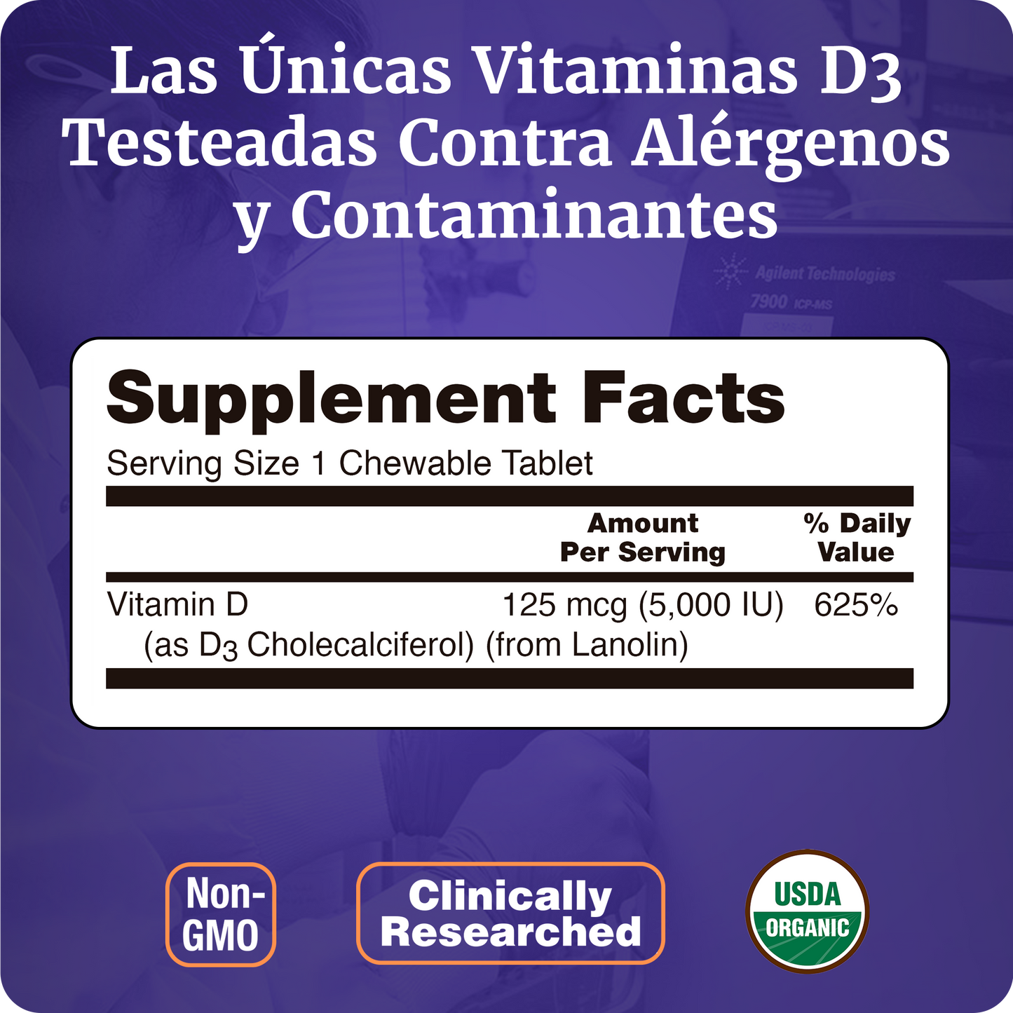 VITAMINA D3 | ALTA POTENCIA | TABLETAS MASTICABLES DE MENTA