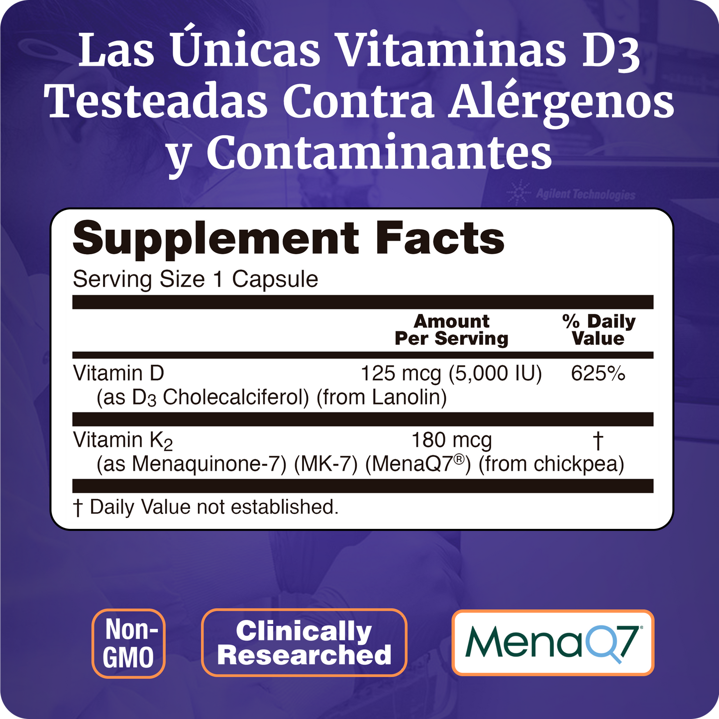 VITAMINA D3 Y MK7 | D3 Y VITAMINA K2 CON MENAQ7 | 60 CAPS