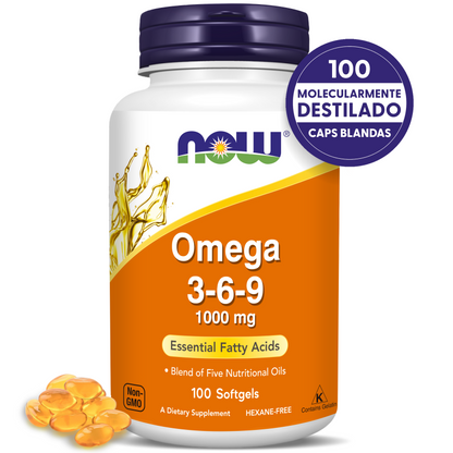 OMEGA 3, 6 Y 9 1000MG | LIBRE DE HEXANO | 100 CAPS BLANDAS